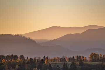 sunrise in the mountains, autumn, Liptov, Kralova hola, Slovakia, Europe © Michal