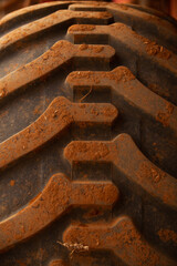 Combine harvester working on a potato field in Brazil. Harvesting potatoes. Agriculture concept