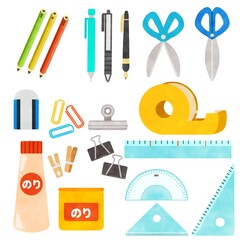 文房具セット イラスト素材