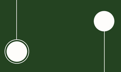 green background with two white circle lines
