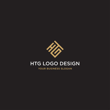 HTG INITIAL LOGO DESIGN VECTOR
