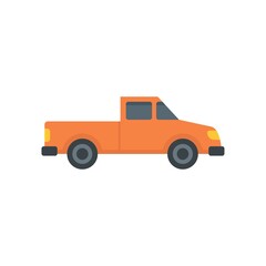 Fototapeta premium Hitchhiking pickup icon flat isolated vector