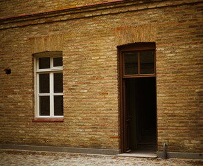 Fototapeta na wymiar old wall, street photography, door, outside