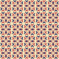 pattern design elements symmetrical petals sketch retro design