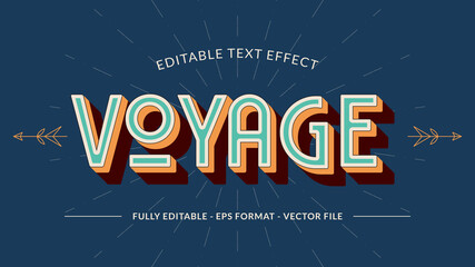 Voyage Retro Text Effect