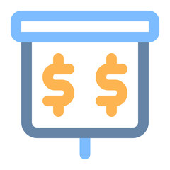 presentation colored line icon