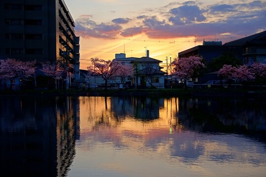 sunset lake