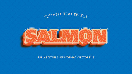 Salmon Fillet Text Effect