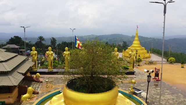 Big building temple. Nelligala International Buddhist Center. Sri Lanka, Nelligala ,2021.