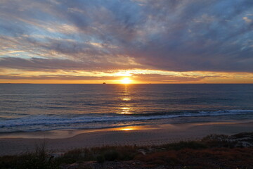 Beautiful sunset view over the sea in Perth Australia