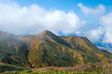 秋の登山風景