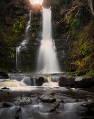 Fototapeta na wymiar Waterfall in the Brecon Beacons