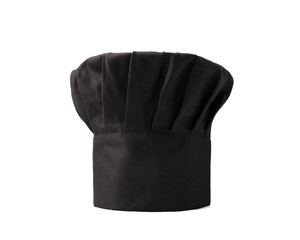 black chef hat isolated black background