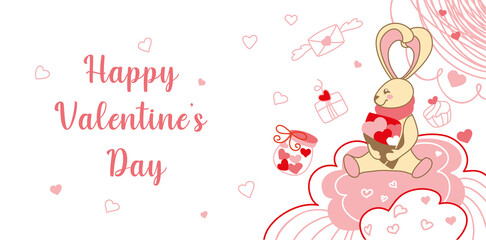 Valentine's Day. Card. Invitation. Vector. Illustration.