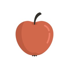 Eco apple icon flat isolated vector