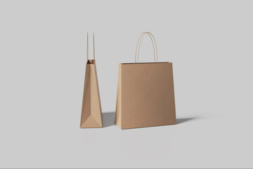 blank paper bag mockup 