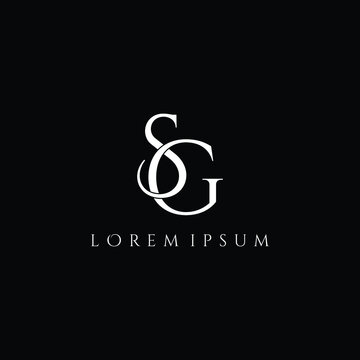 Letter SG luxury logo design vector