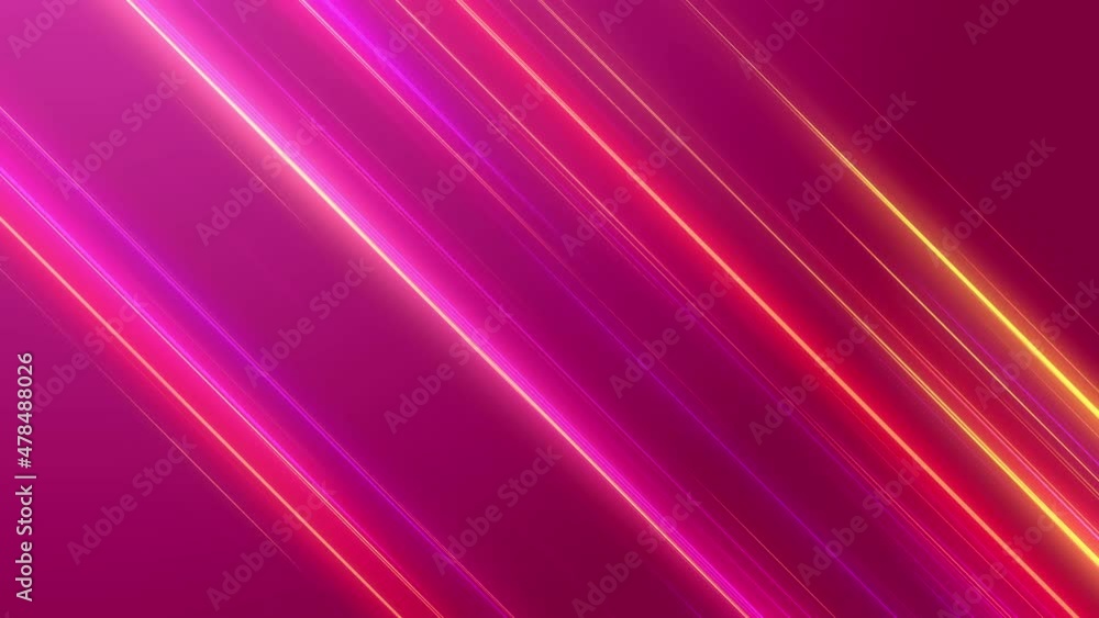 Poster abstract neon lines loop animation. modern background, seamless motion design, screensaver, backdrop