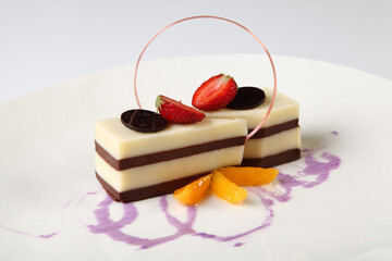 chef's fine dining dessert presentation