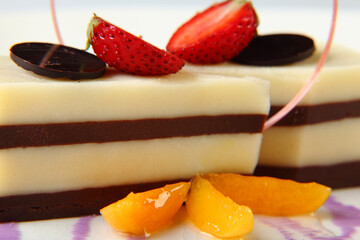 chef's fine dining dessert presentation