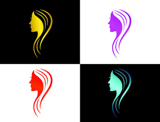 beauty women face icon vector illustration