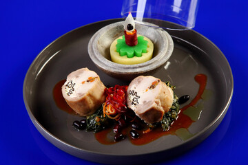 chef's seafood fine dining presentation