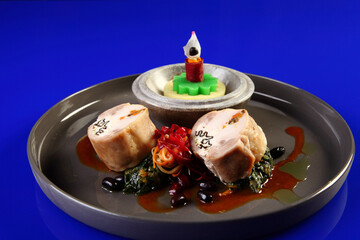 chef's seafood fine dining presentation