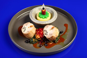 chef's seafood fine dining presentation