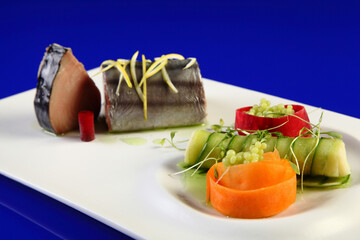 chef's seafood fine dining presentation