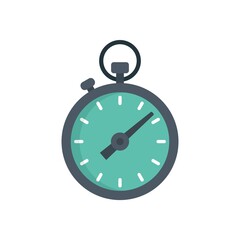 Running stopwatch icon flat isolated vector