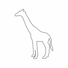 Giraffe vector icon, giraffe silhouette design