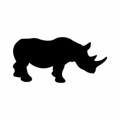 Obraz na płótnie Canvas rhino vector icon, rhino silhouette design