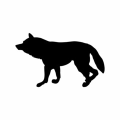 wolf vector icon, wolf silhouette design