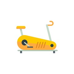 Exercise bike activity icon flat isolated vector