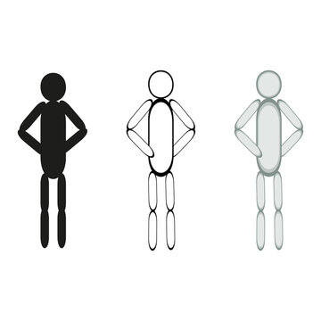A jpeg illustration of a figure isolated on transparent background. Designed for web concepts, templates, prints
