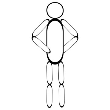 A jpeg illustration of a figure isolated on transparent background. Designed for web concepts, templates, prints