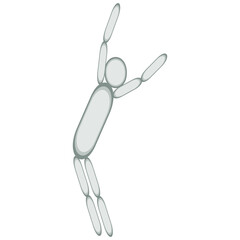 A jpeg illustration of a figure isolated on transparent background. Designed for web concepts, templates, prints