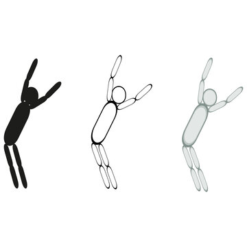 A jpeg illustration of a figure isolated on transparent background. Designed for web concepts, templates, prints