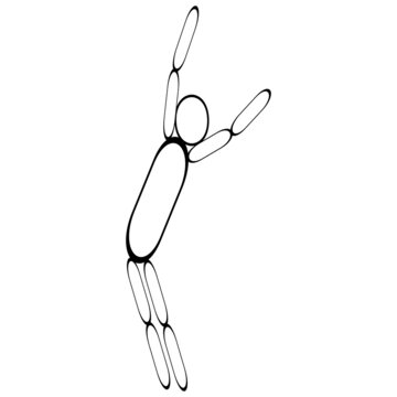 A jpeg illustration of a figure isolated on transparent background. Designed for web concepts, templates, prints