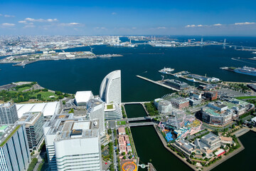 神奈川県横浜市 横浜ランドマークタワー展望台からの眺め