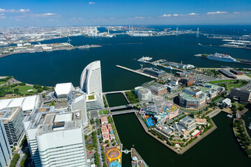 Fototapeta na wymiar 神奈川県横浜市 横浜ランドマークタワー展望台からの眺め