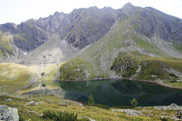 Fototapeta na wymiar Pafner lake in Gastein valley, Austria 