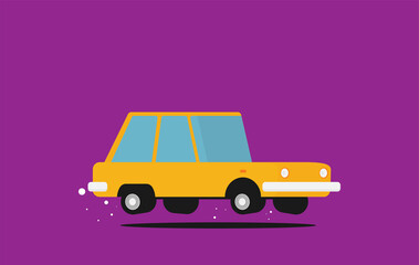 Muscle car. Flat styled vector illustration