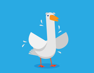 Cute Bird Flat vector design