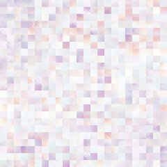 Optical low poly pixel grid dye blur texture background. Seamless washed out geometric ombre effect. 80s style retro square shape pattern. High resolution funky beach wear fashion textile tile.