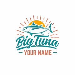 Big tuna logo in a classic style