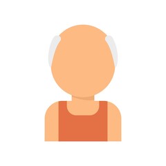 Senior workout icon flat isolated vector