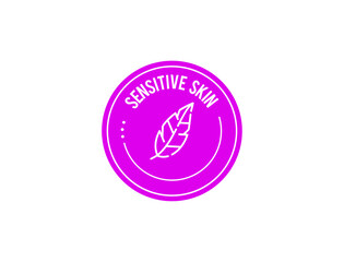 sensitive skin icon for cosmetic products