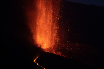 Erupción del volcán Cumbre Vieja en la isla de La Palma, Canarias.