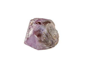 macro mineral stone alexandrite red - violet in daylight on a white